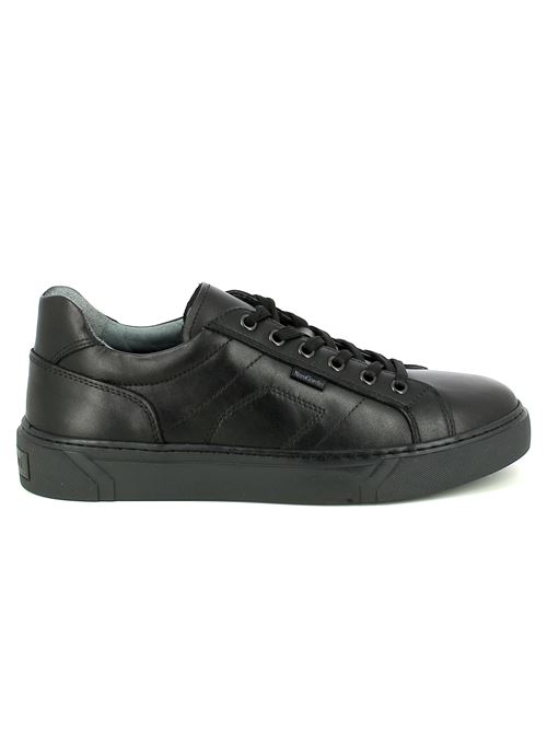 sneakers da uomo in pelle nera con suola in tinta NERO GIARDINI | I400450U100